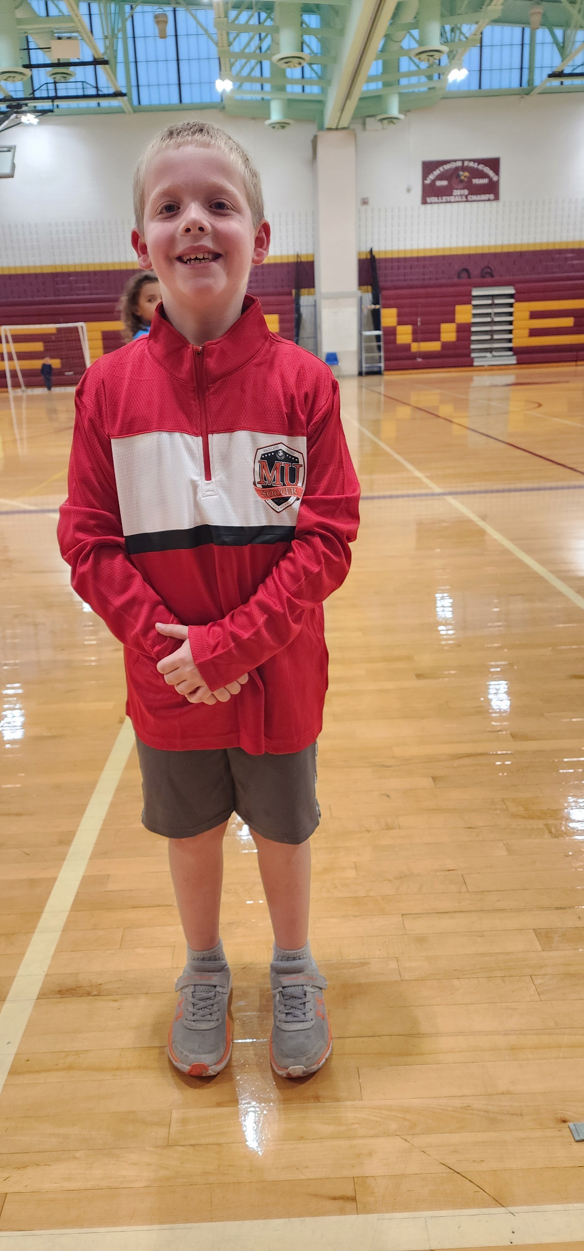 Red and White Quarter Zip