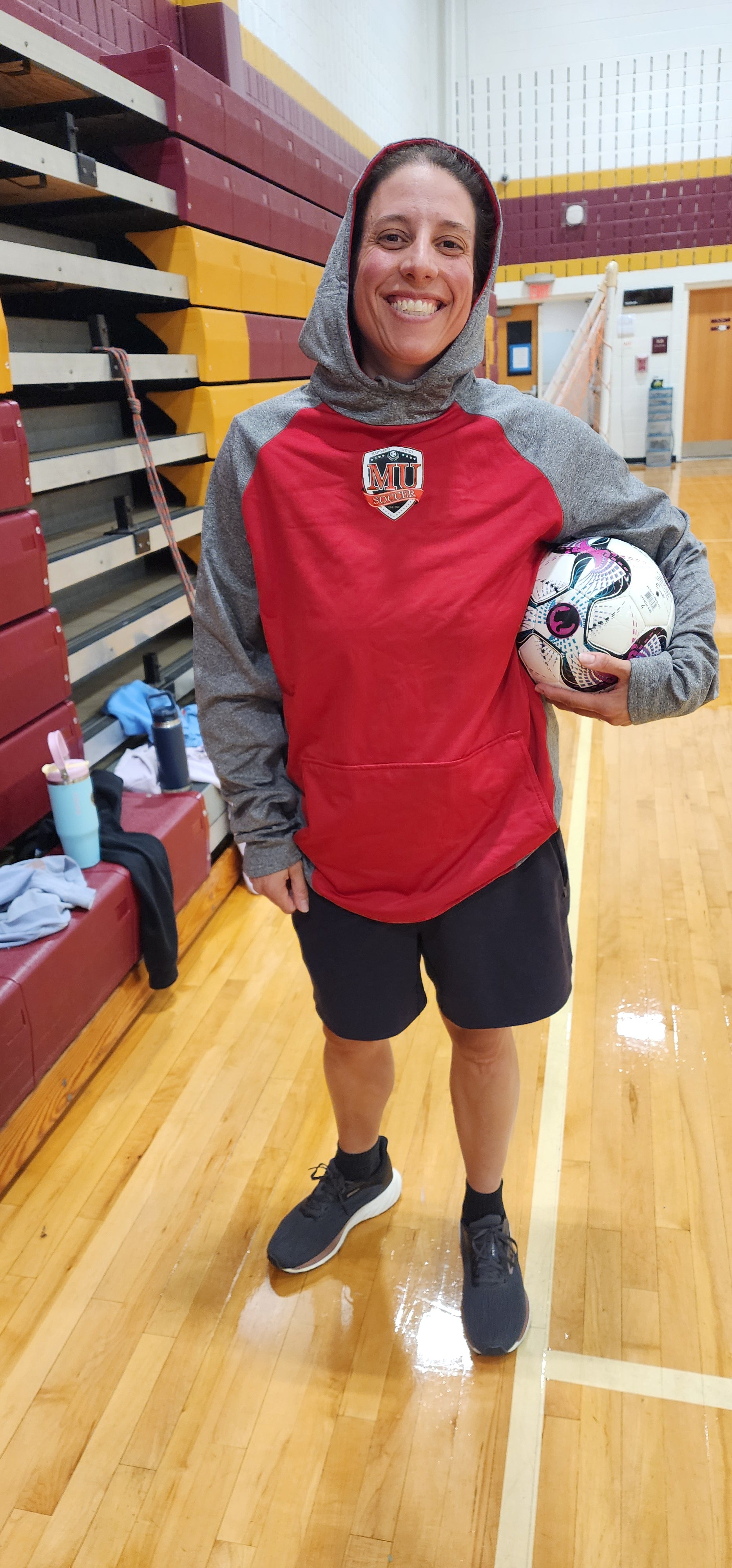 Red and Grey Sleeve Hoodie